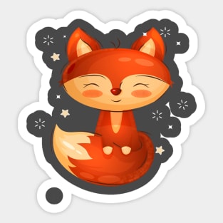 Cute Fox Animals Sticker